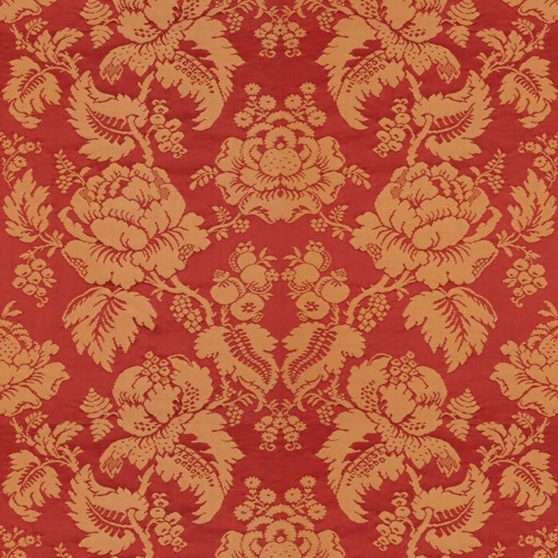 Brunschwig & Fils Moulins Damask Rouge/Ivoire Fabric BR-81035.O.0