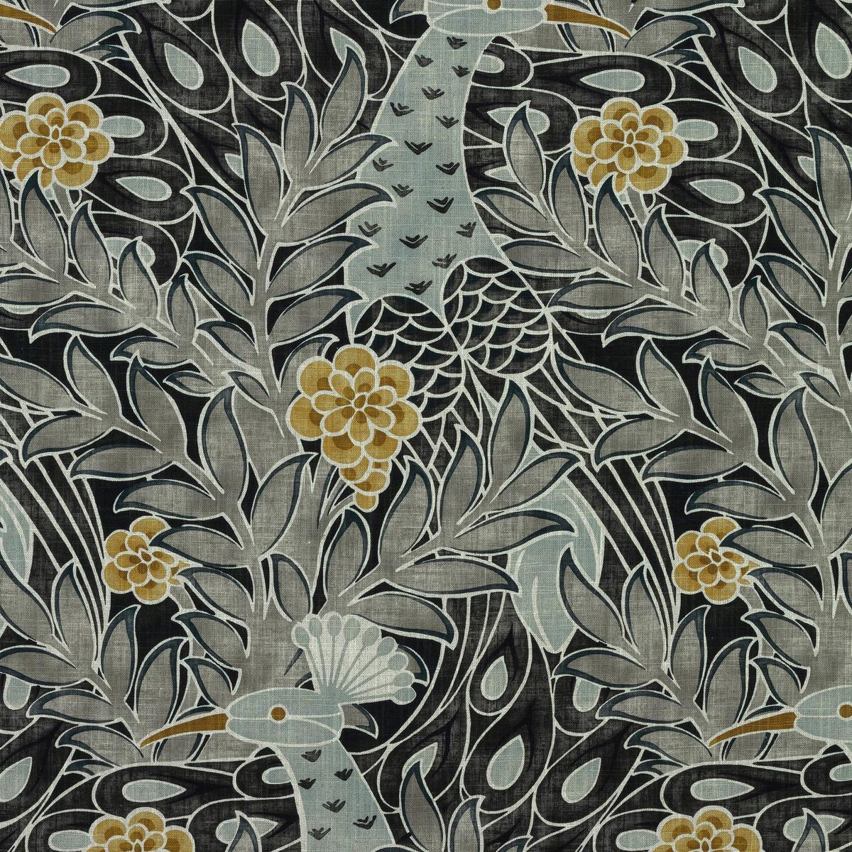Desmond Black and Charcoal Fabric