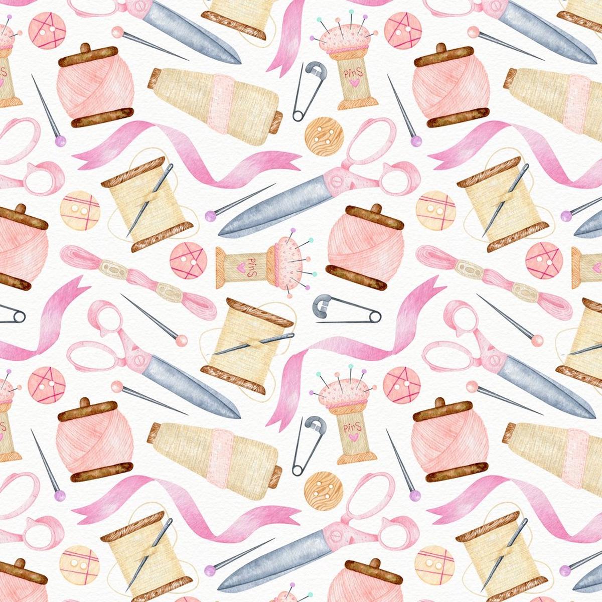 Dress Making Sewing Objects Fabric -  Pink