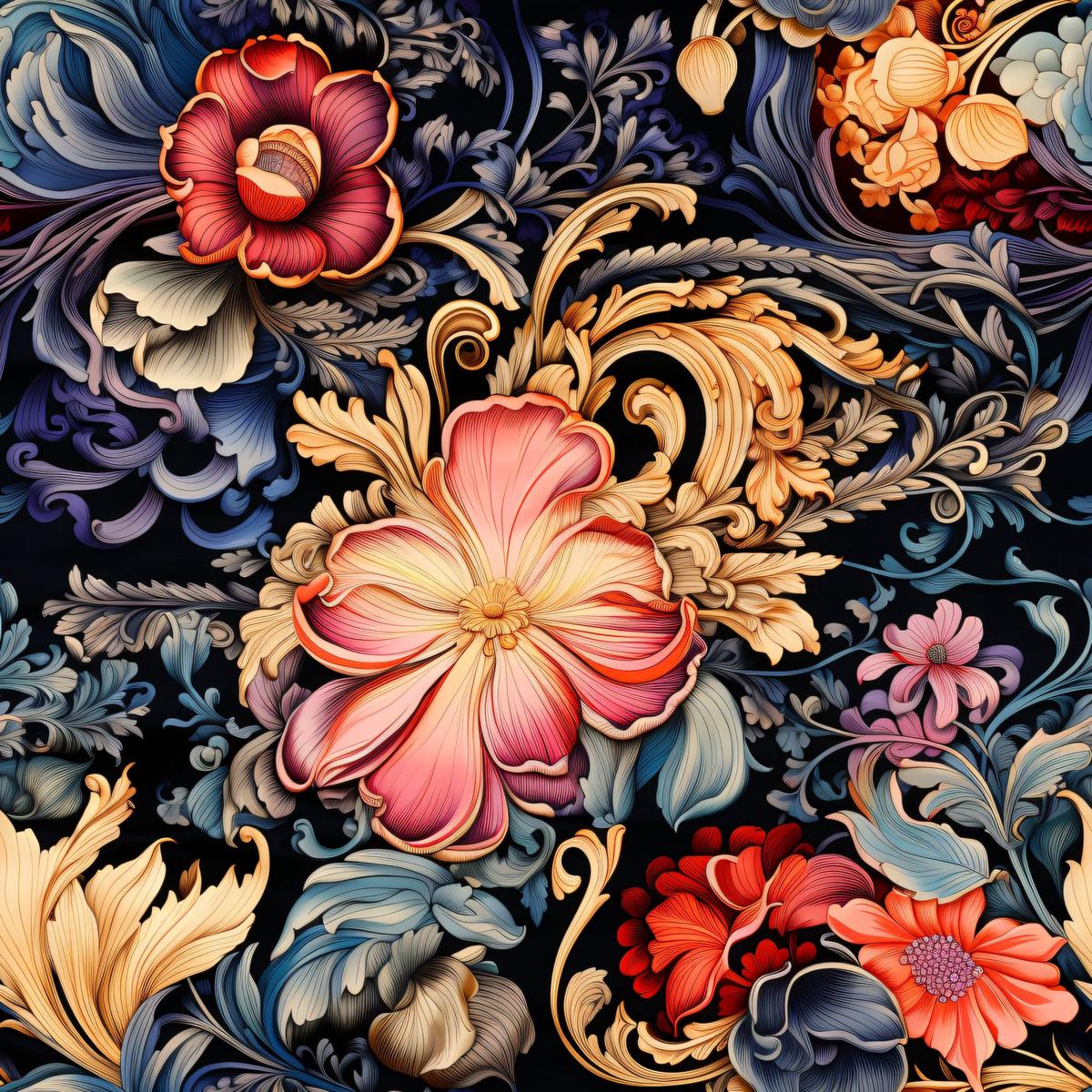 Imperial Florals Pattern 1 Quilting Cotton Fabric