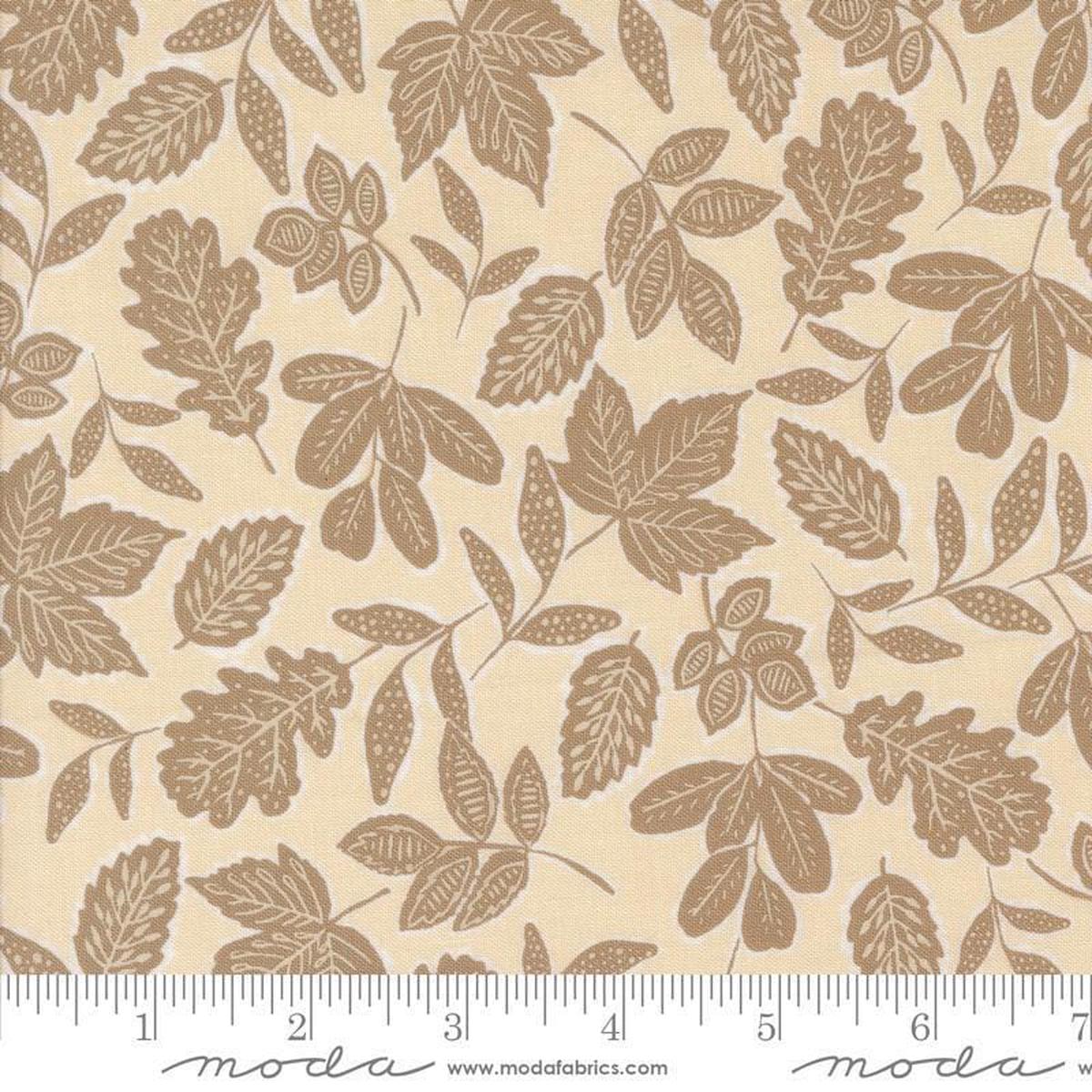 SALE Foraged, Found & Hand me Down Leafage 45633 Eggshell - Moda Fabrics - Leaf Leaves Nature Plants - Quilting Cotton Fabric