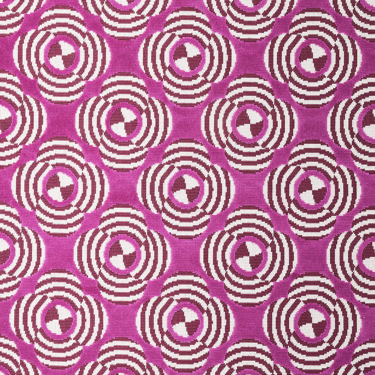 Le Moderne Cut Velvet Magenta Fabric