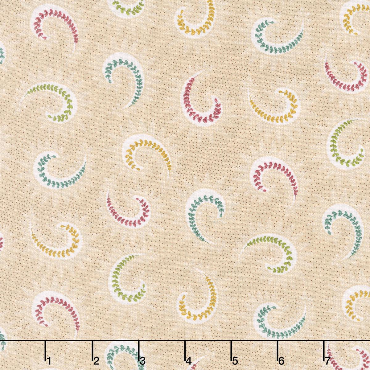 Spiced Favorites - Stylized Paisley Toast 108" Wide Backing