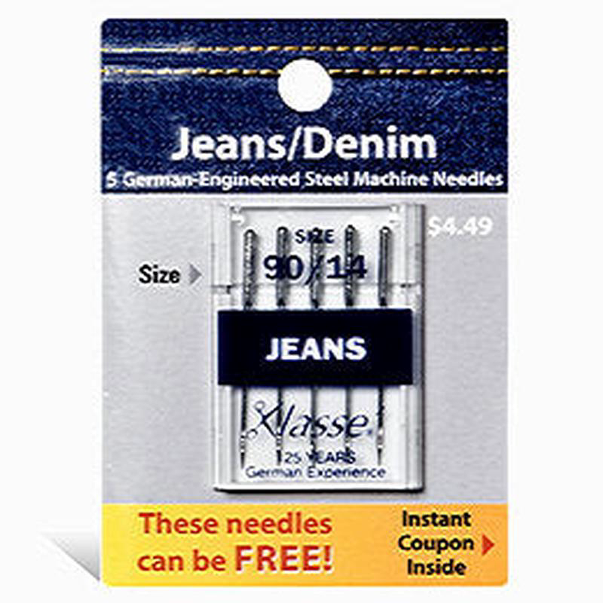 Klasse Size 9014 Denim Jeans Sewing Machine Needles