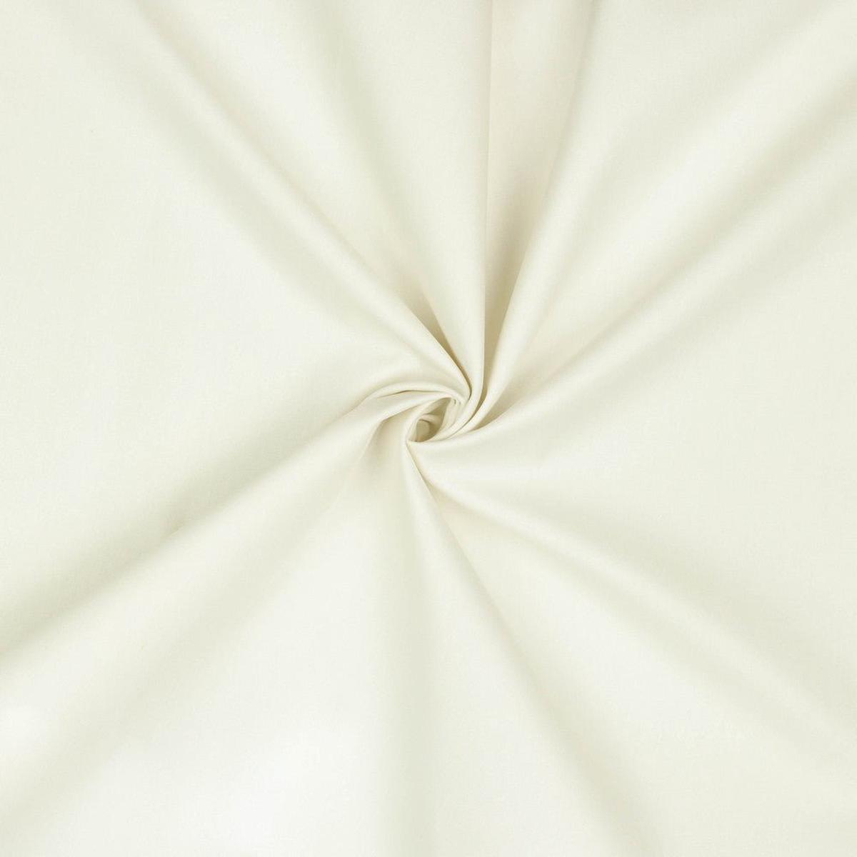 Premium 100% cotton fabric - milk white 130 g/m