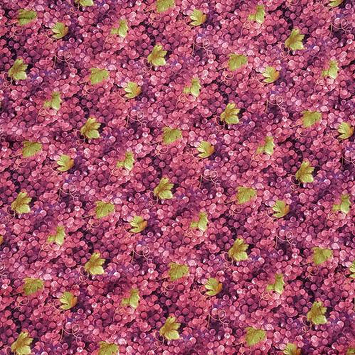 Purple Grapes Cotton Fabric