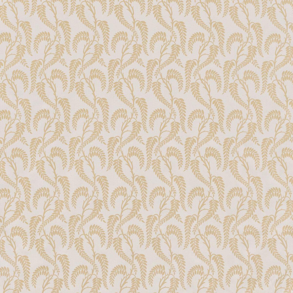 Wisteria Beige On White Fabric