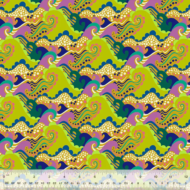 Atlantis Sally Kelly 53337-5 Chartreuse Sea Spray Cotton