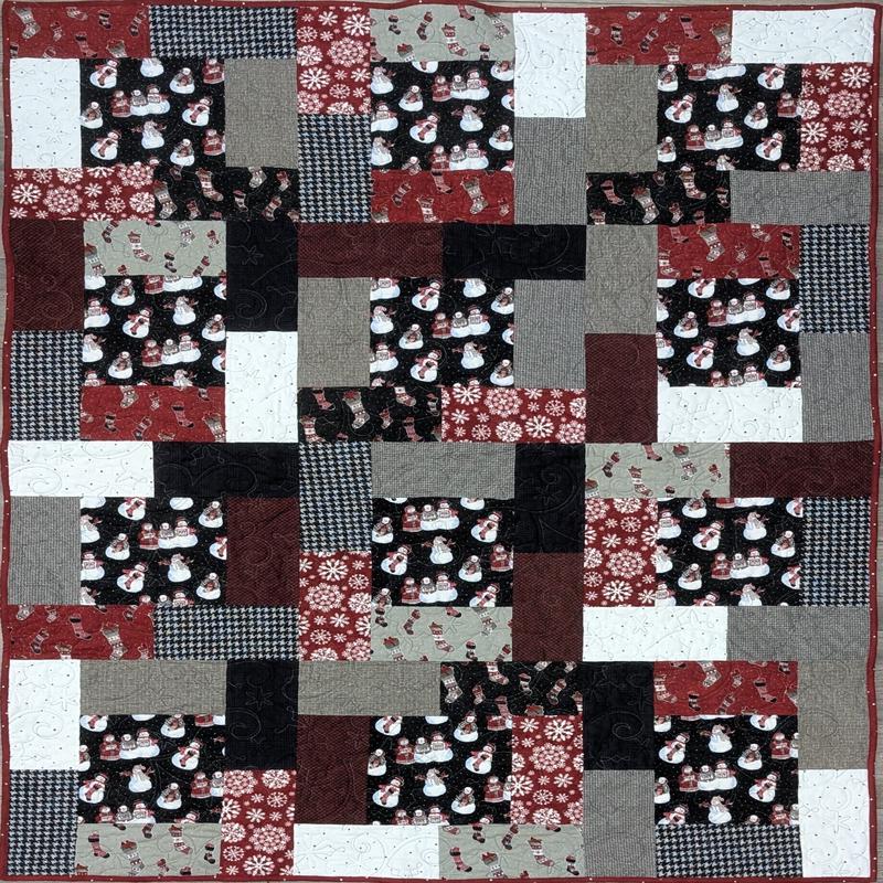 Blocky Snowman Finished Item Size: 54" x 72"