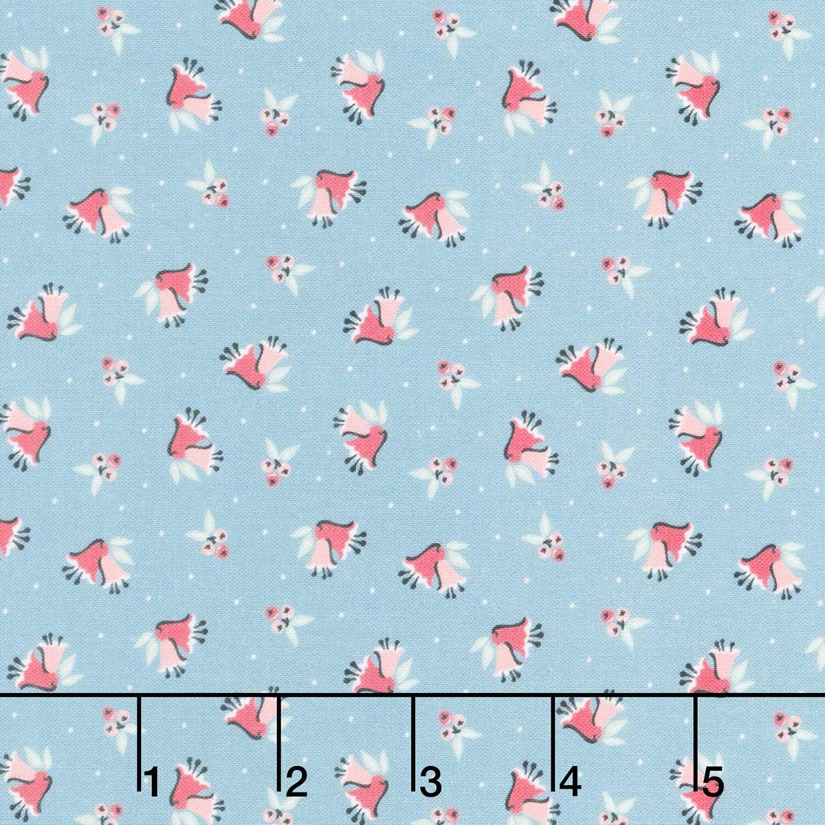 Frost And Flurry - Berries & Bells Blue Yardage