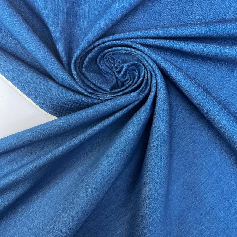 Melange Blue Cotton Denim
