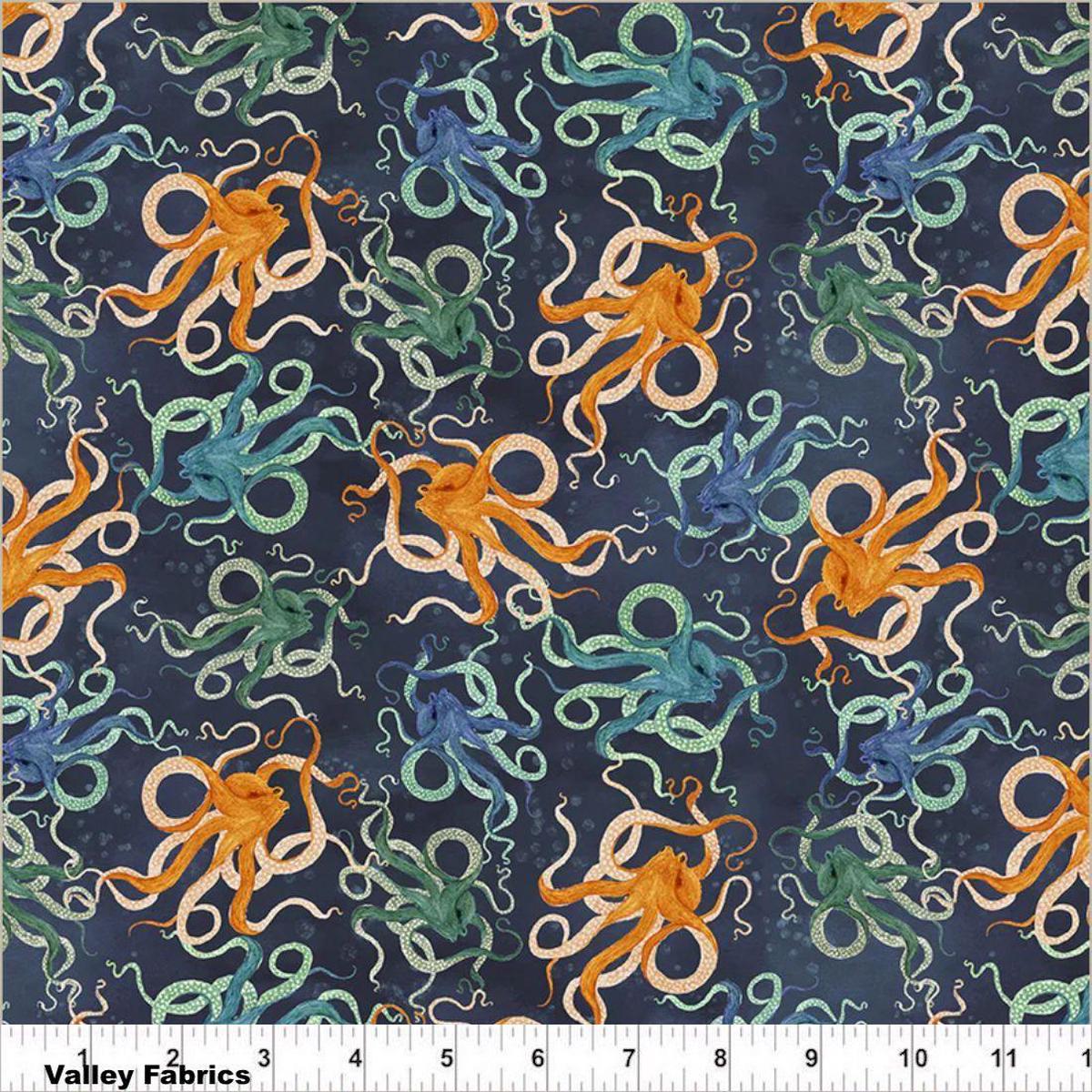 Octopodes Deep Blue by Katharine Quinn