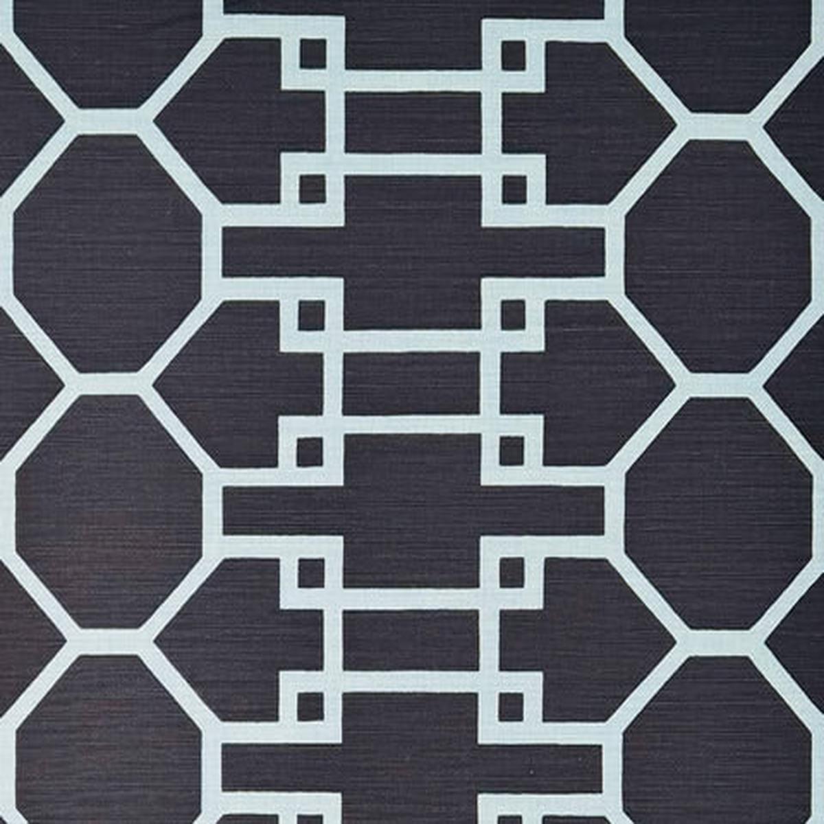 Quadrille Fabric: Brighton II - Custom Light Blue / Navy on Belgian Linen / Cotton