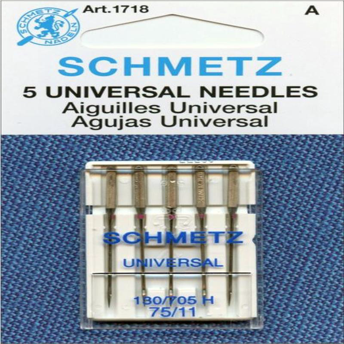 Schmetz 5pk Size 7511 Universal Sewing Machine Needles 1718 130705H 152151