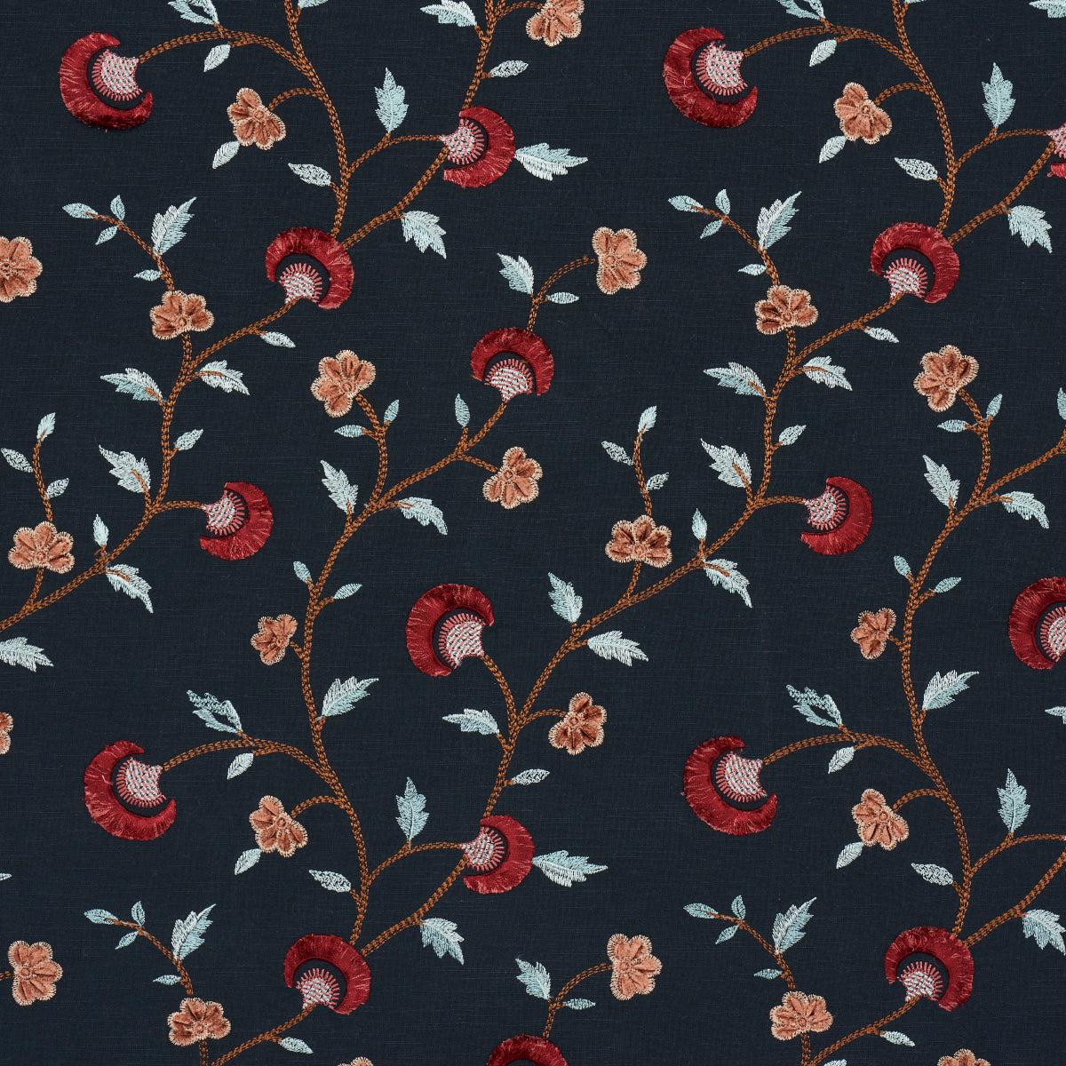 SCHUMACHER LE MAX IYLA EMBROIDERY WOVEN WOVEN MIDNIGHT , ROUGE - 83662