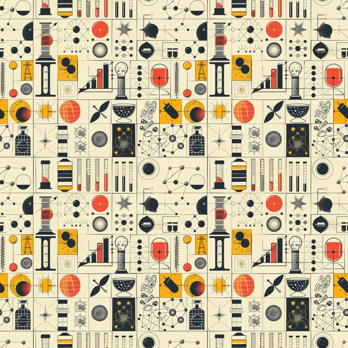 Science Kit Pattern 21 Quilting Cotton Fabric