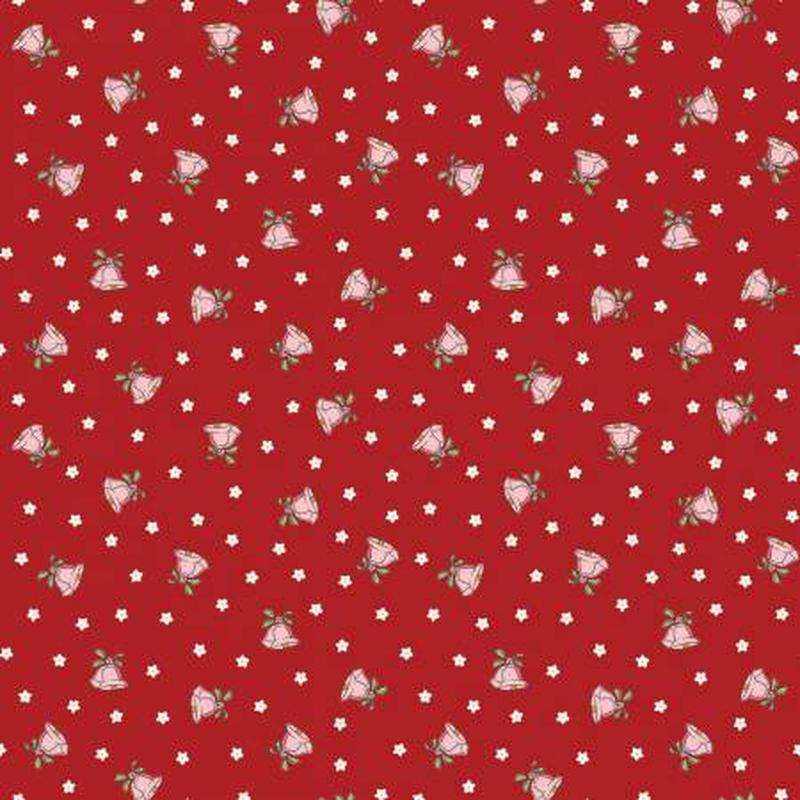 Mistletoe & Holly Mistle Scattered Bells - Barn Red