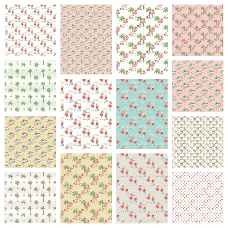 Tropical Christmas Fat Eighth Bundle - 14 Pieces