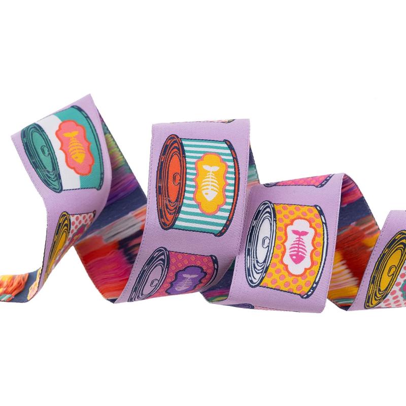 Tula Pink Tabby Road Ribbon 1.5  Ribbon Cat Snacks tk-114-38mm-col-1 Priced per Yard