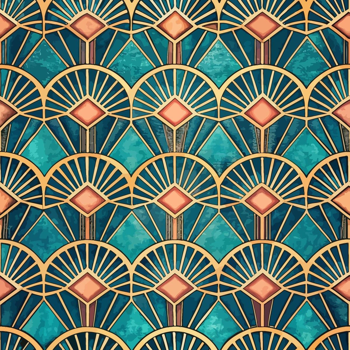 Art Deco Pattern 27 Quilting Cotton Fabric