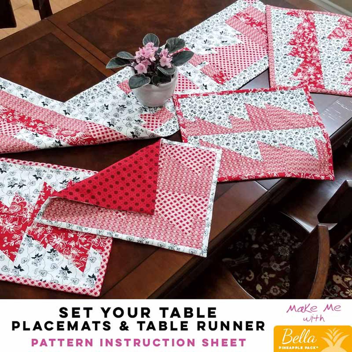 Set Your Table - Placemats and Table Runner - Bella Pineapple Pack Pattern
