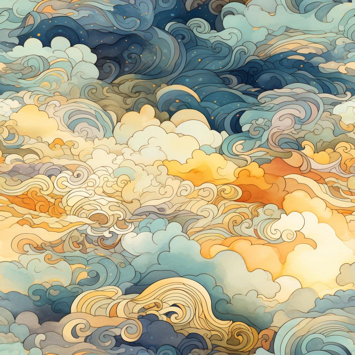 Sunset Skies Pattern 2 Quilting Cotton Fabric