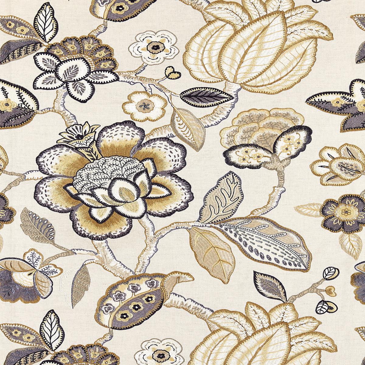 Coromandel Embroidery - Flax by Scalamandre Fabric