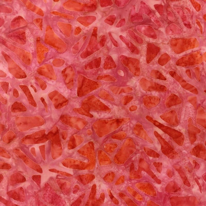Elementals Coll: Geos 4 Batiks Strawberry - (1)
