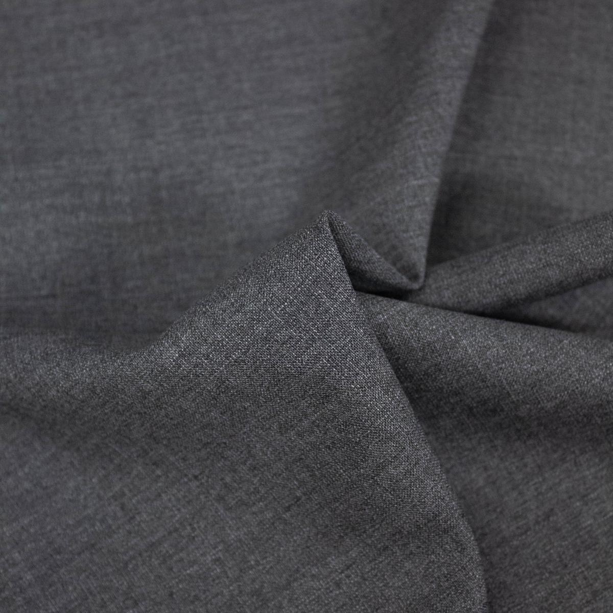 Elix Grey Virgin Wool Suiting Stretch Fabric