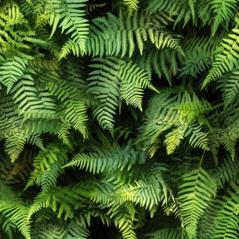 Green Ferns Fabric