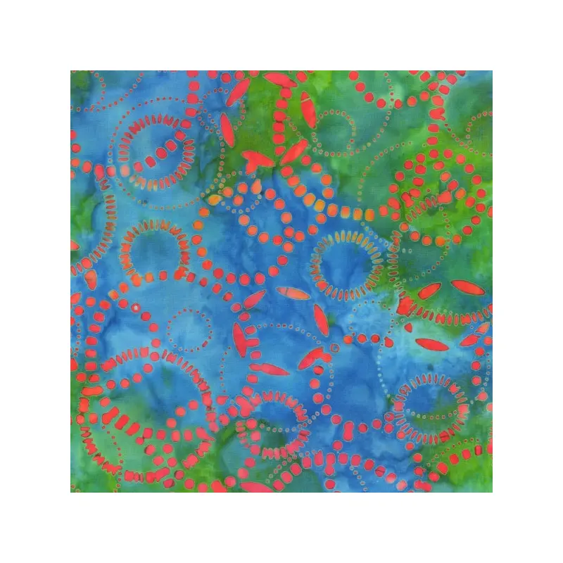 Jdj Prints Jacqueline de Jonge 331Q-1 Blue Breeze Batik Cotton