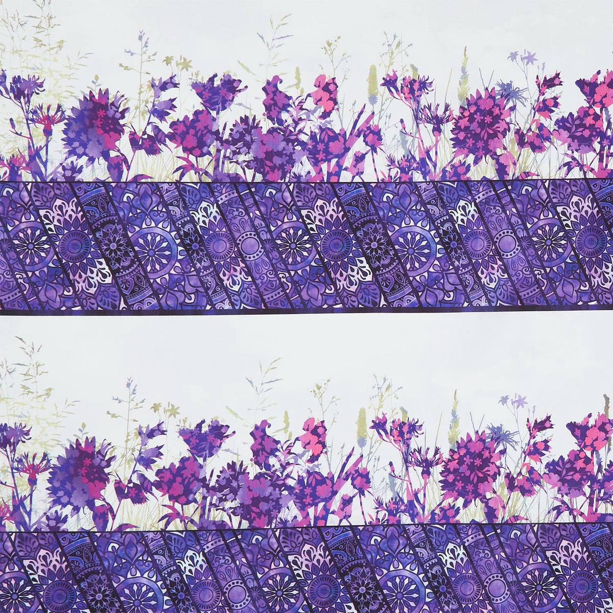 Allure - Border Stripe Purple Yardage
