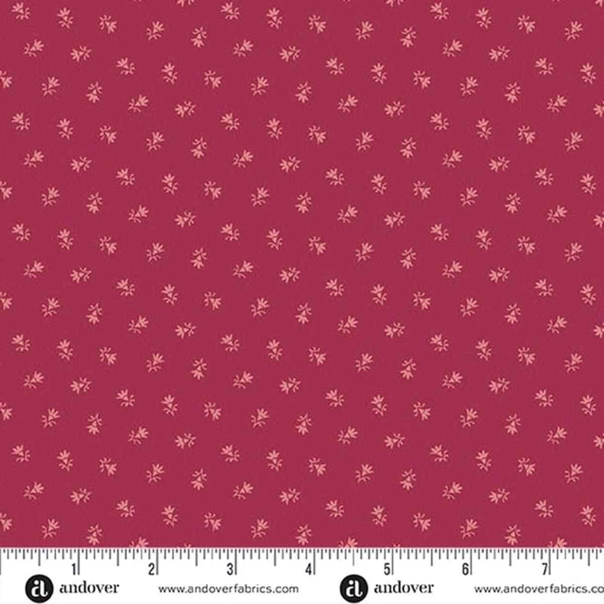 Andover Itsy Bits Fabric - Verbena Raspberry A-1460-R