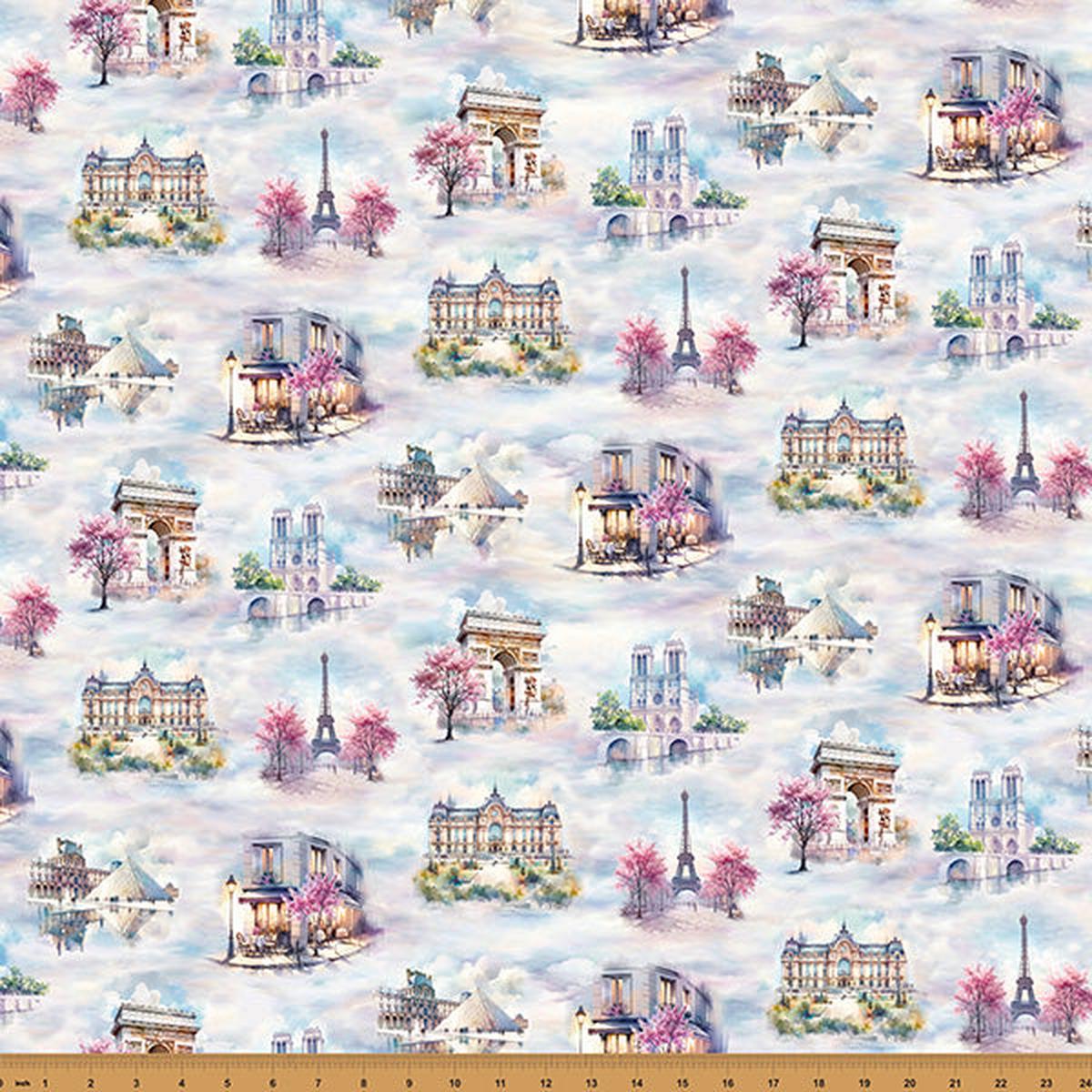 Bonjour Belle Lilac 43"/44" Fabric Per Yard