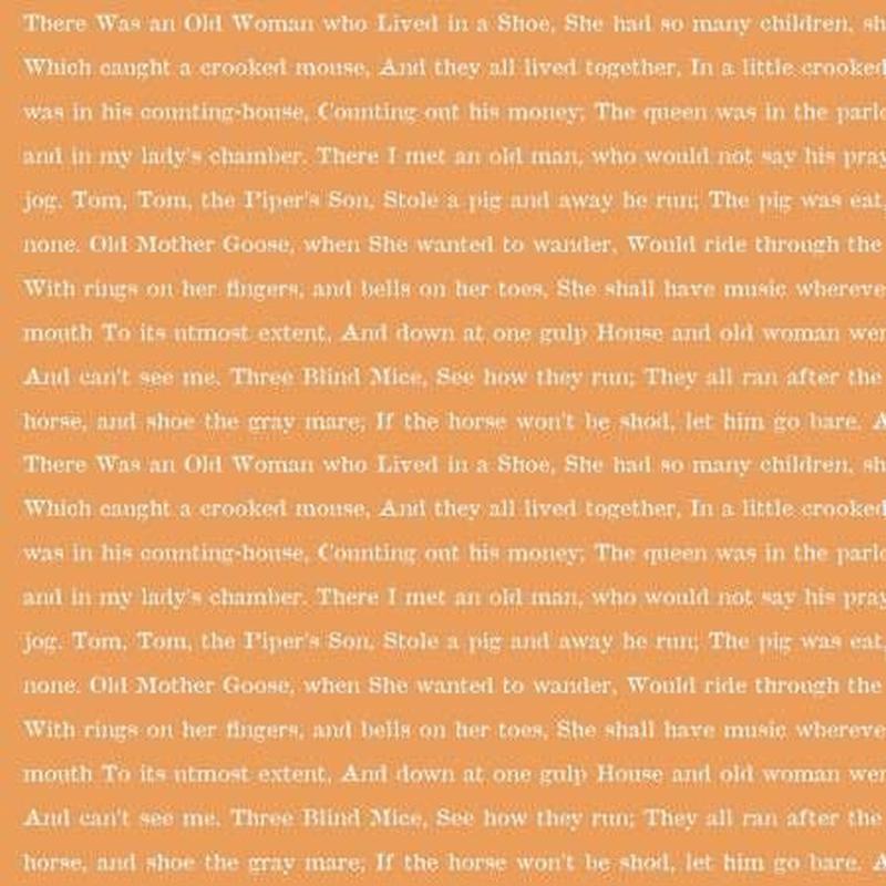 Goose Tales by J. Wecker Frisch Text Orange C9400-ORANGE Cotton Woven Fabric