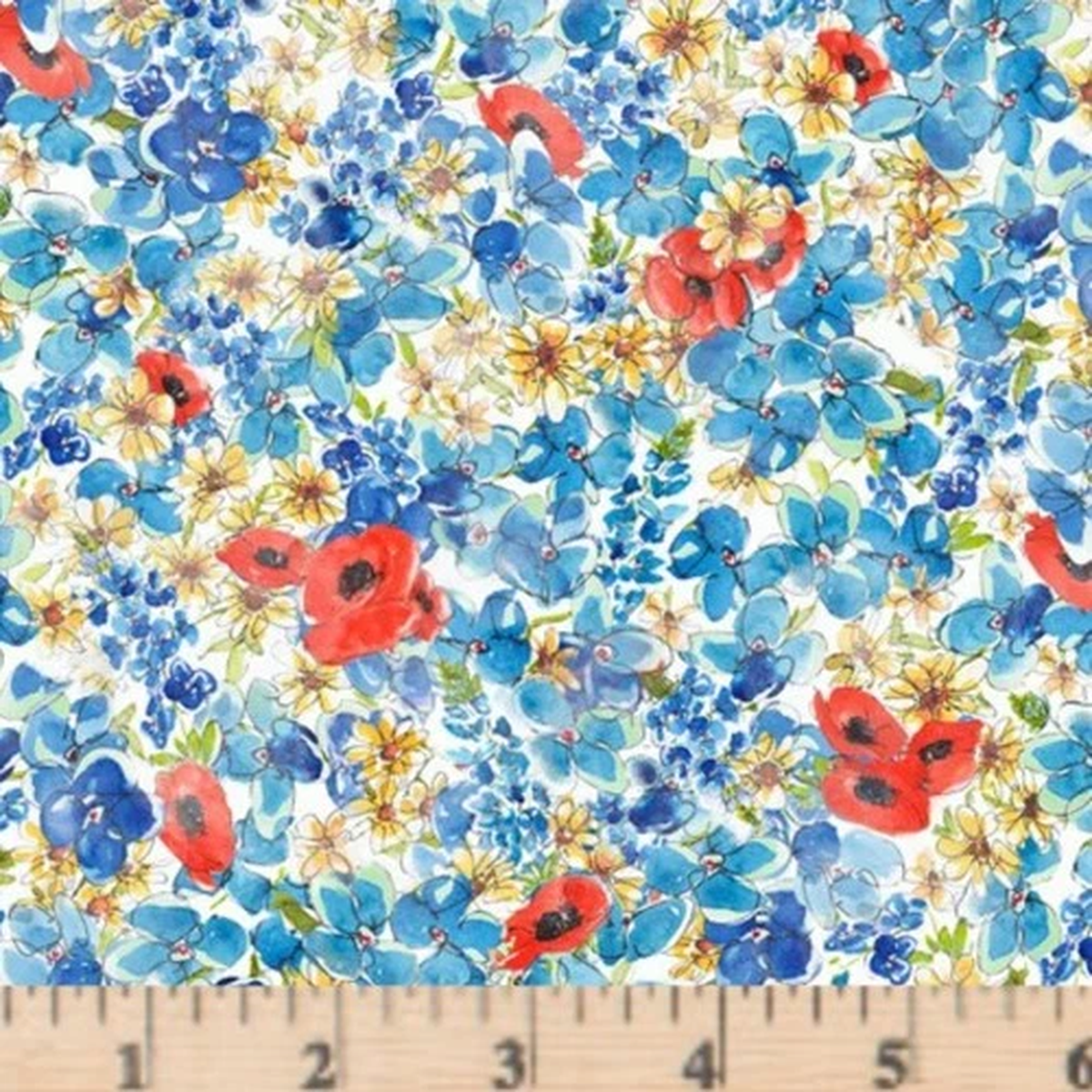 Longhorns Blue Packed Bluebonnets 28078B Fabric By half yd continuous cuts