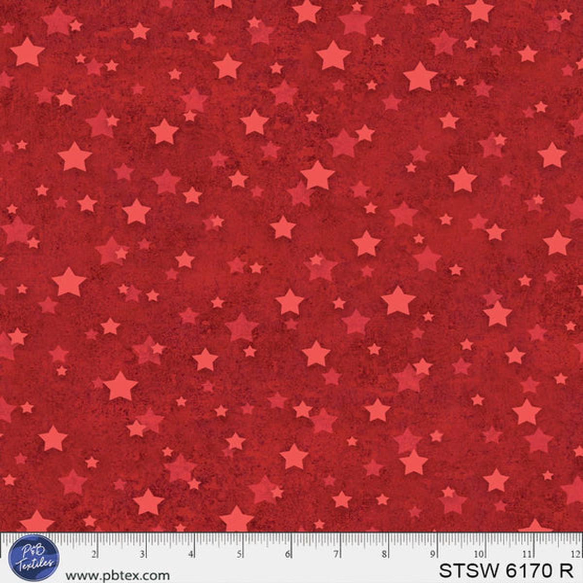 Red Star Spangled 108" STSW-6170-R Cotton Wideback Fabric Per Yard