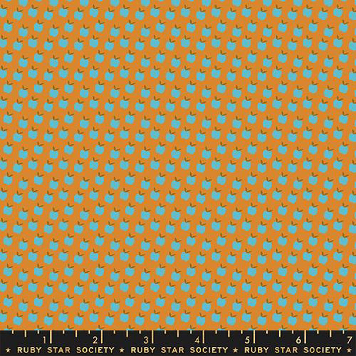 Ditsy Apples in Caramel -- Cat Nap by Alexia Abegg for Ruby Star Society -- Moda Fabrics