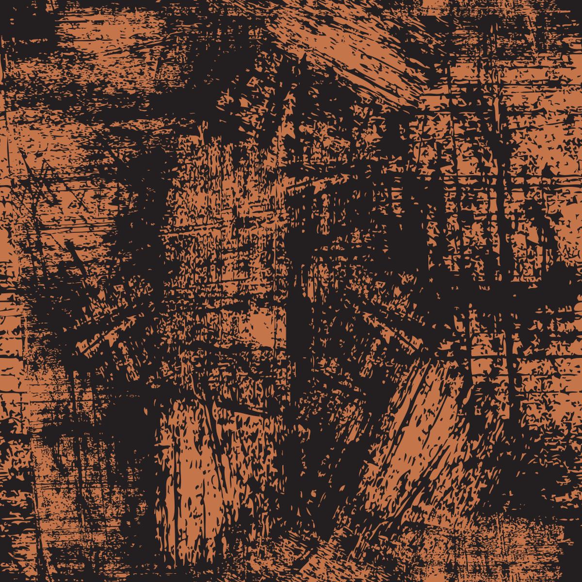 Grunge Fabric - Sienna on Black
