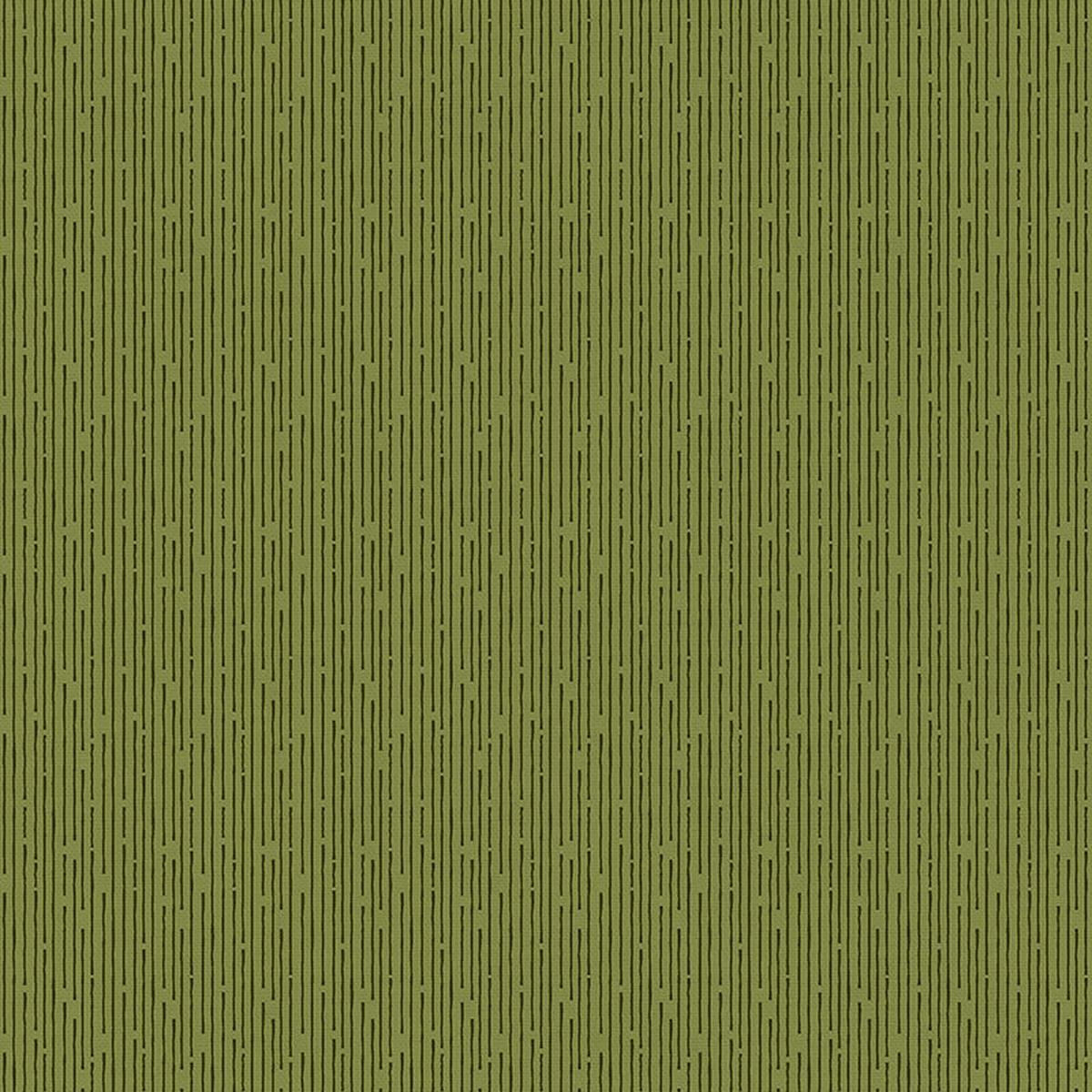 Line Up - Black on Green - Quilting Cotton