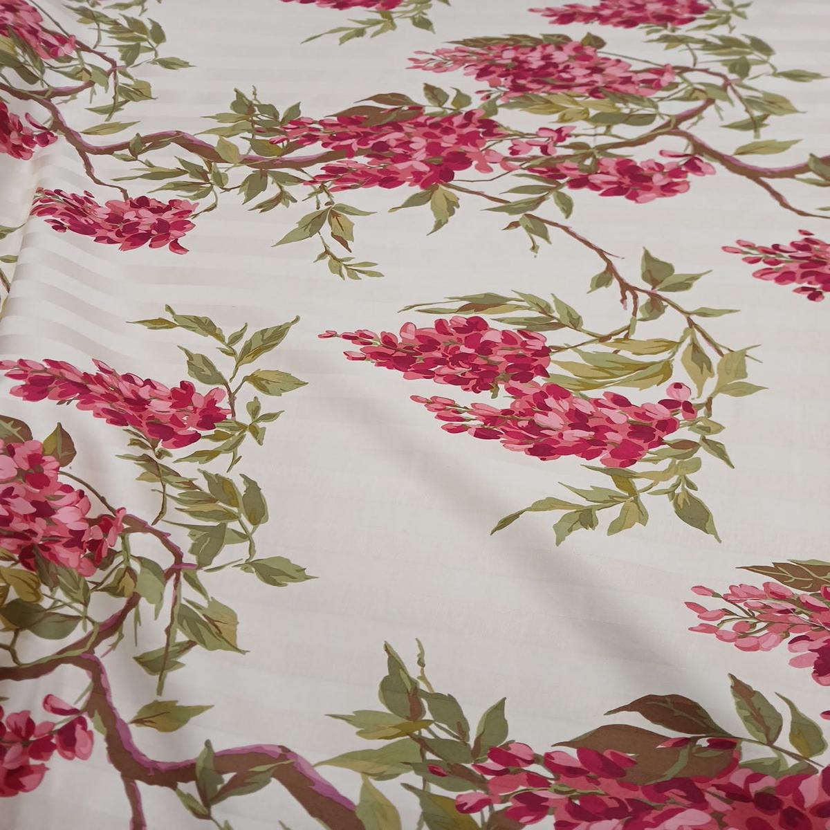 Richloom Wisteria Stripes in Berry/Cream