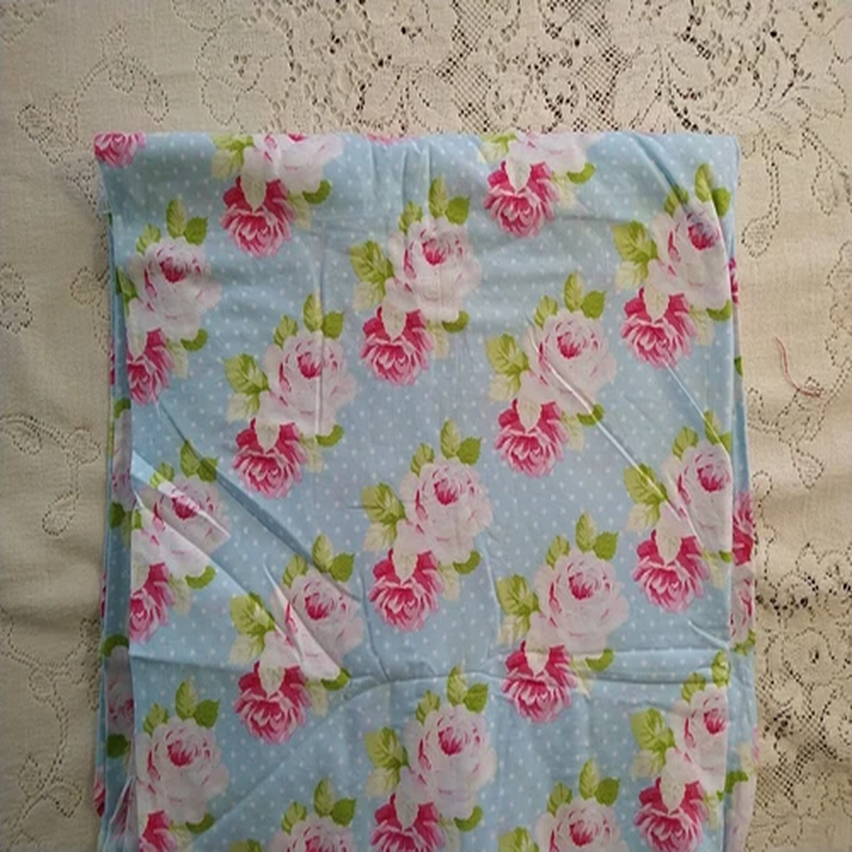 Sadie's Dance Card Fabric Dottie Rose Blue Tanya Whelan Free Spirit Fabric BTHY