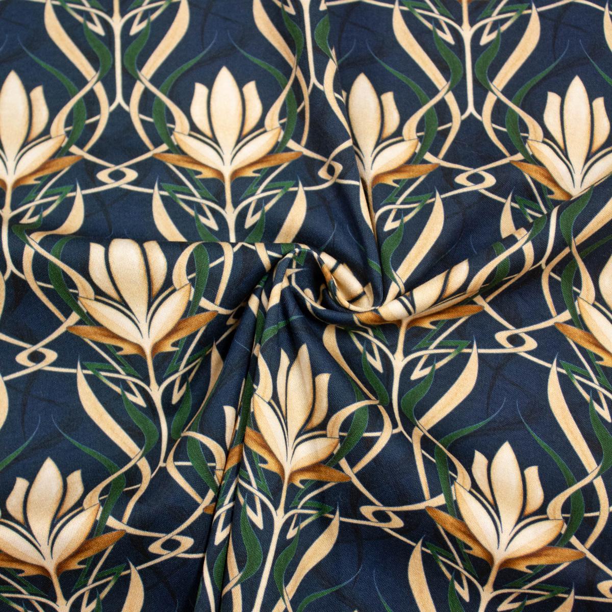 Tenos Multicolour Floral Cotton Jersey Fabric