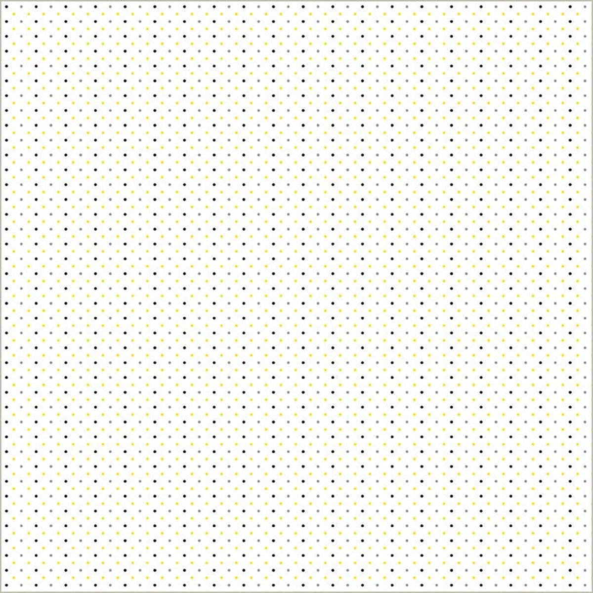 White Verona Dots Cotton 44/45 Fabric Per Yard