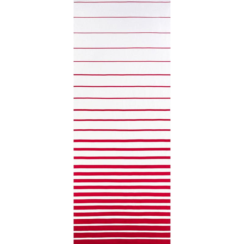 RIBBON APPLIQU PANEL | Red On Ivory