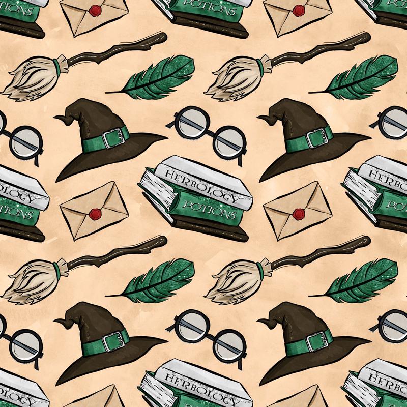 Wizard Magic School Pattern 32 Quilting Cotton Fabric