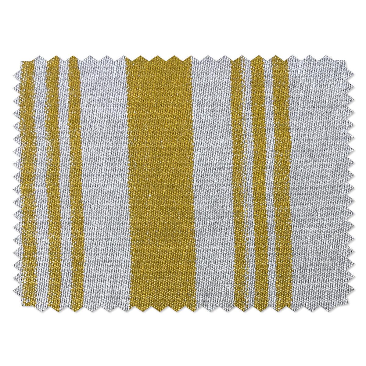 'Painted Stripes' Flax Linen Fabric by Nathan Turner - Gold