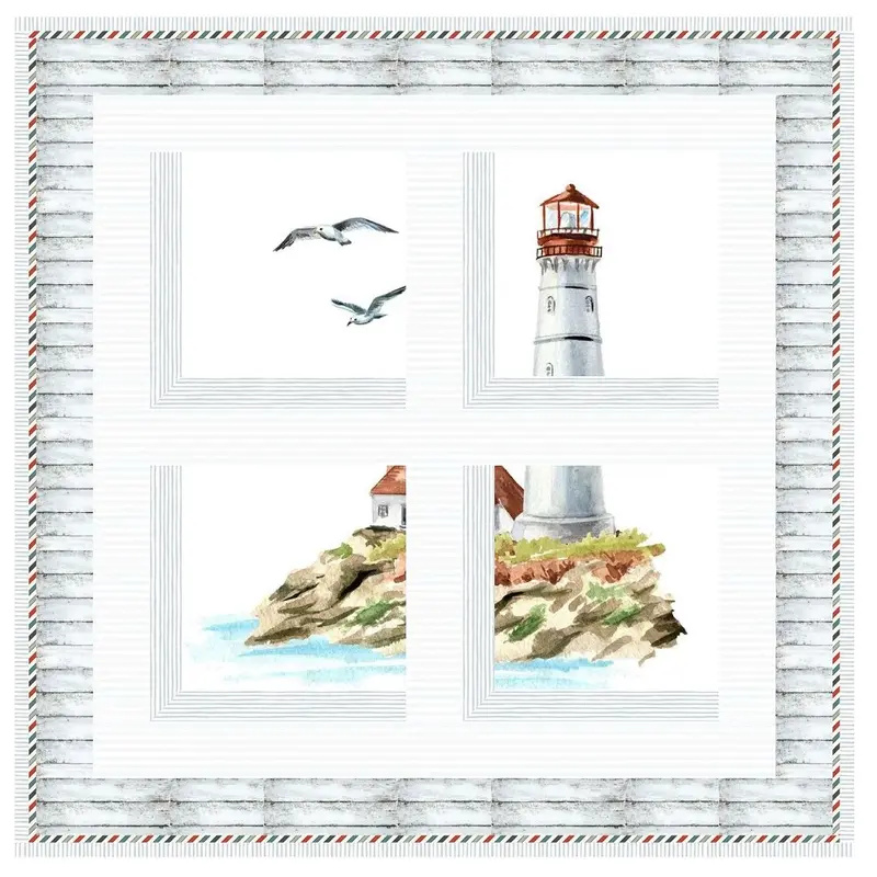 Window to the World - Lighthouse Wall Hanging 29 1/2" x 29 1/2"