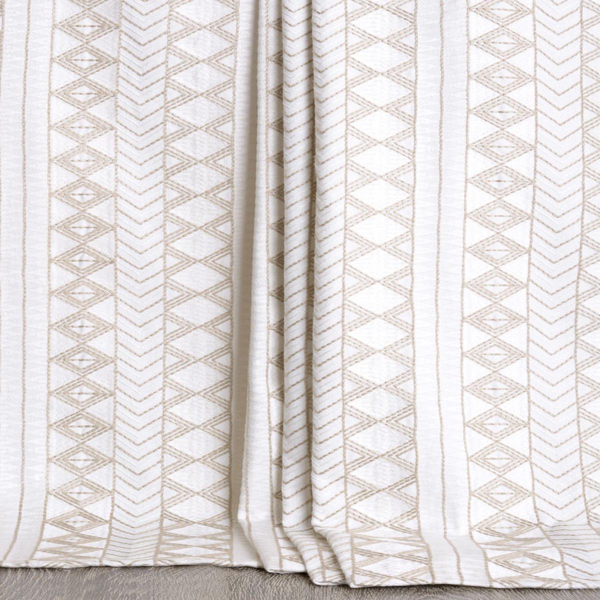 'Soothing Rain' Fabric by the Yard (white/ Beige)