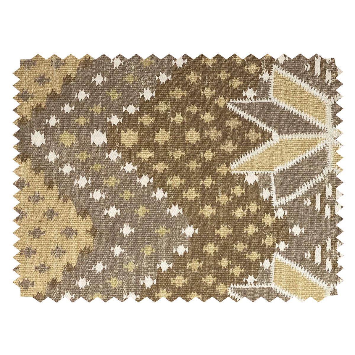 'Northstar Blanket' Linen Fabric by Nathan Turner - Mustard